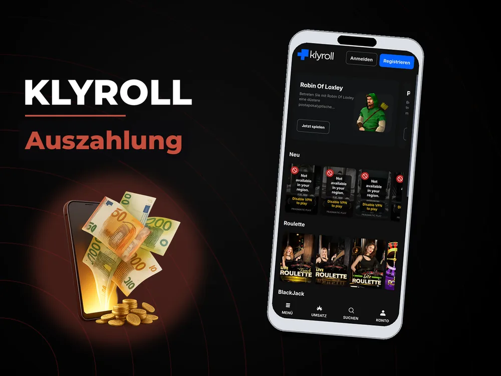 Klyroll - Auszahlung